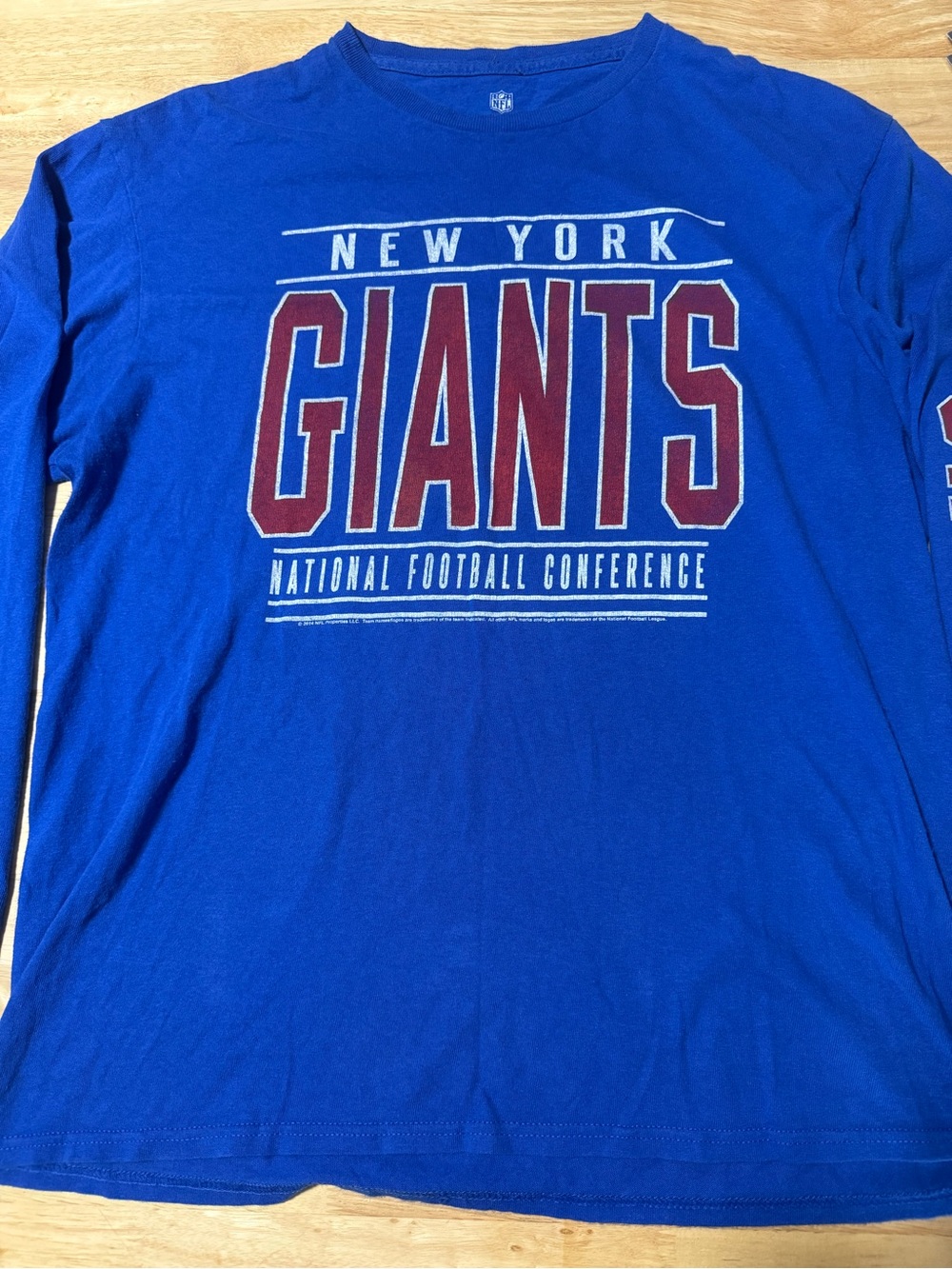 NFL Team Apparel New York Giants Men’s Large Long Sleeve